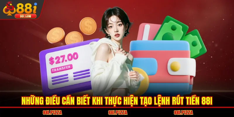 Những điều cần biết khi thực hiện tạo lệnh rút tiền 88I